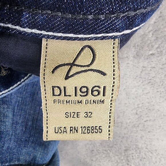 Womens DL1961 Grace High Rise Straight Denim Blue Jeans Premium Denim Stretch 32 - Picture 6 of 13